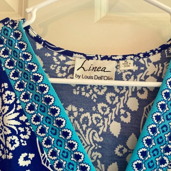 Linea by Louis dell Olio Blue Printed Maxi Dress - Picture 4 of 5